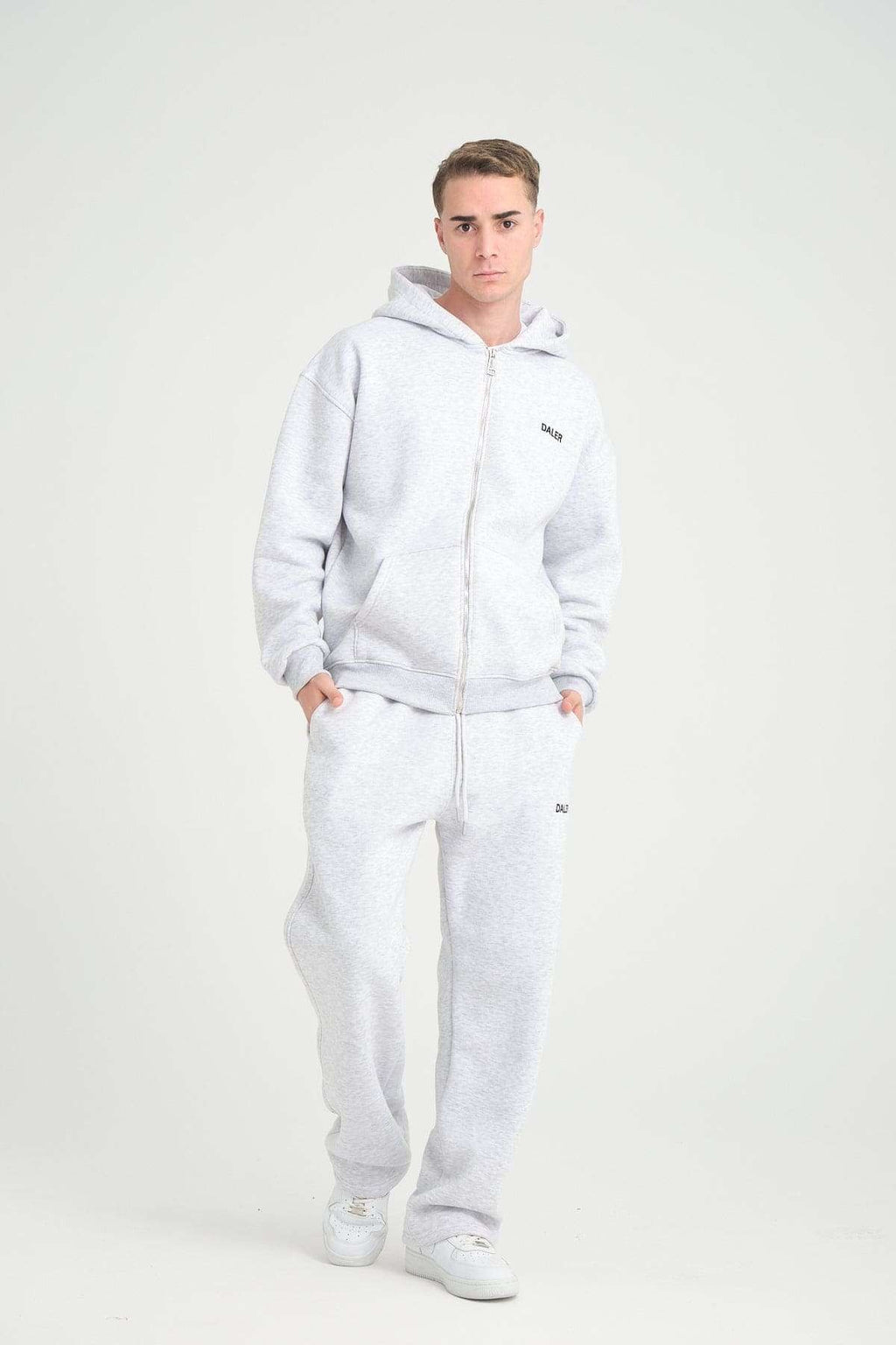Basic Jogger Pants - Grey Melange