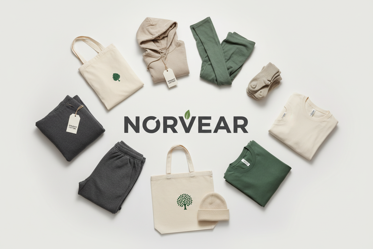 Norvear Banner with Logo and Products